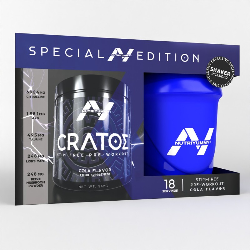 NUTRIYUMMY CRATOS STIM-FREE PREWORKOUT POWDER 342G