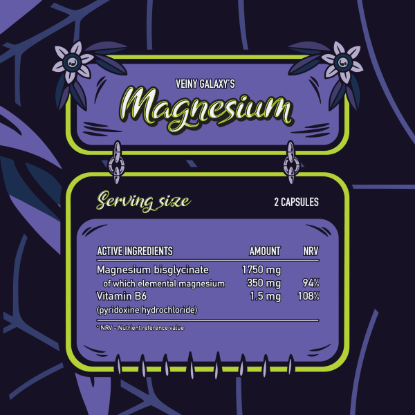 Magnesium Bisglycinate + B6 60 Capsules