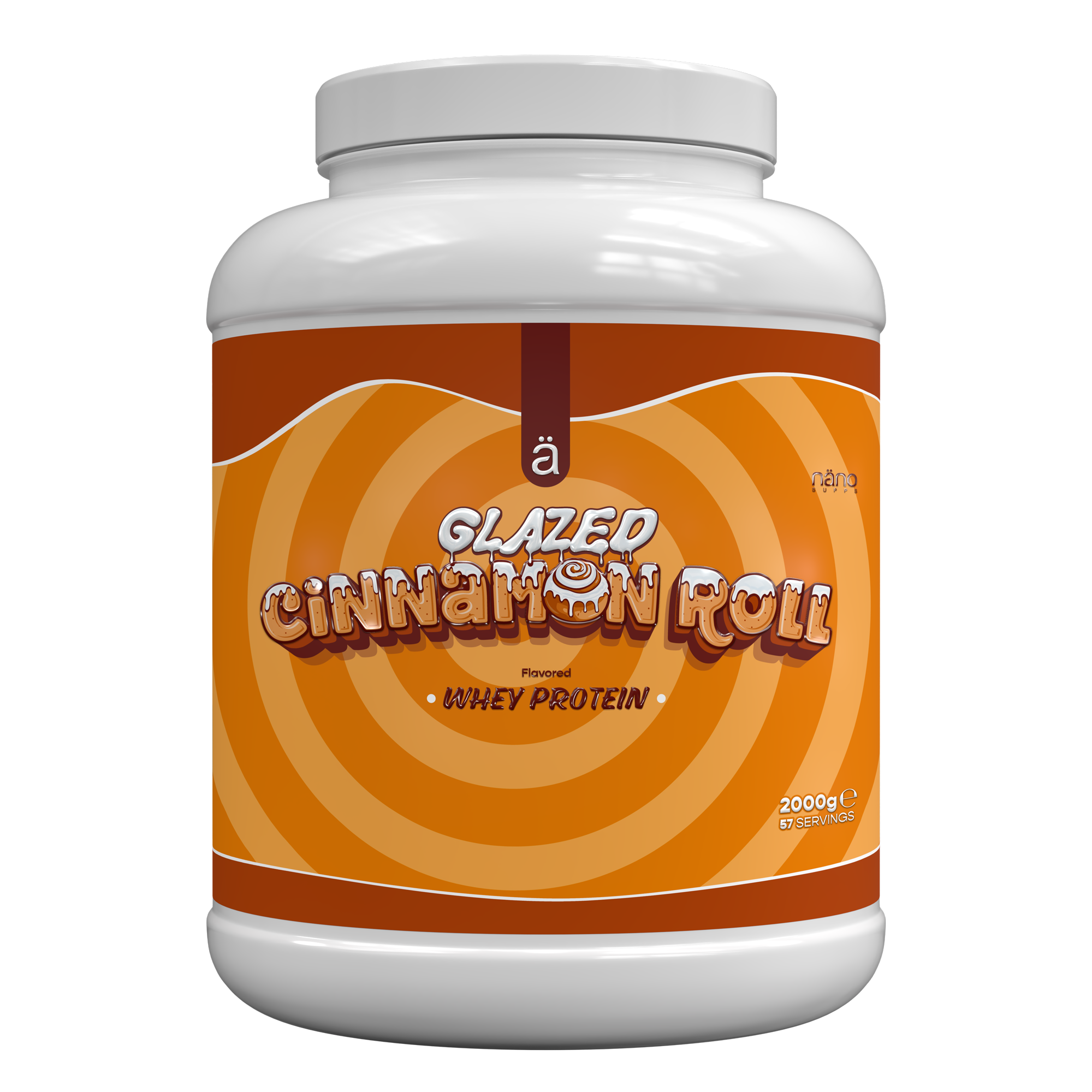 Glazed cinnamon roll